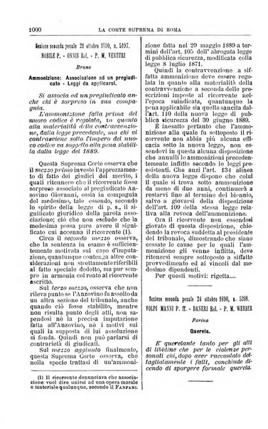 La Corte suprema di Roma raccolta periodica delle sentenze della Corte di cassazione di Roma