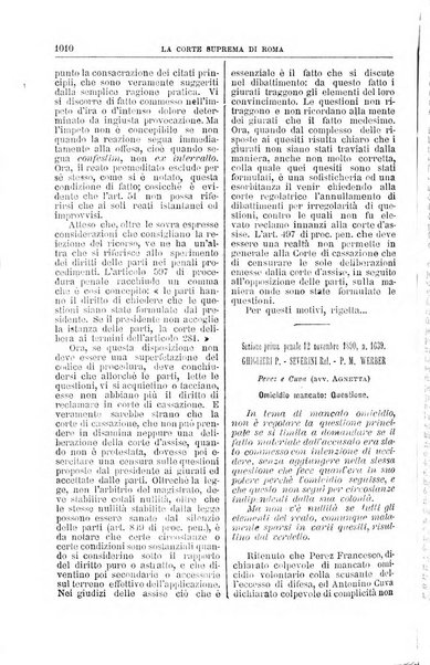 La Corte suprema di Roma raccolta periodica delle sentenze della Corte di cassazione di Roma