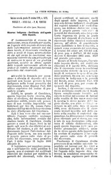 La Corte suprema di Roma raccolta periodica delle sentenze della Corte di cassazione di Roma