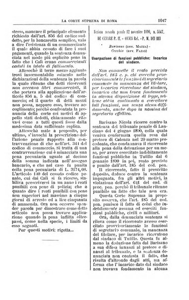 La Corte suprema di Roma raccolta periodica delle sentenze della Corte di cassazione di Roma