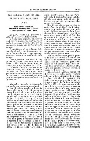 La Corte suprema di Roma raccolta periodica delle sentenze della Corte di cassazione di Roma