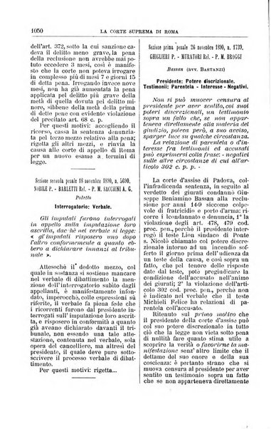 La Corte suprema di Roma raccolta periodica delle sentenze della Corte di cassazione di Roma