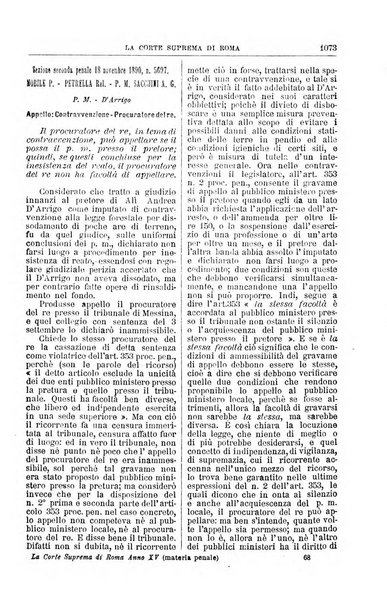 La Corte suprema di Roma raccolta periodica delle sentenze della Corte di cassazione di Roma