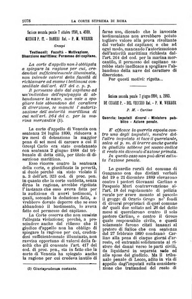 La Corte suprema di Roma raccolta periodica delle sentenze della Corte di cassazione di Roma