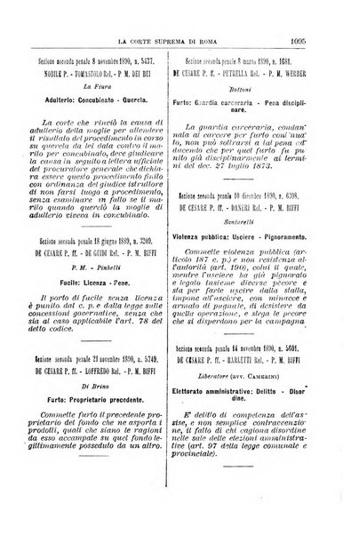 La Corte suprema di Roma raccolta periodica delle sentenze della Corte di cassazione di Roma