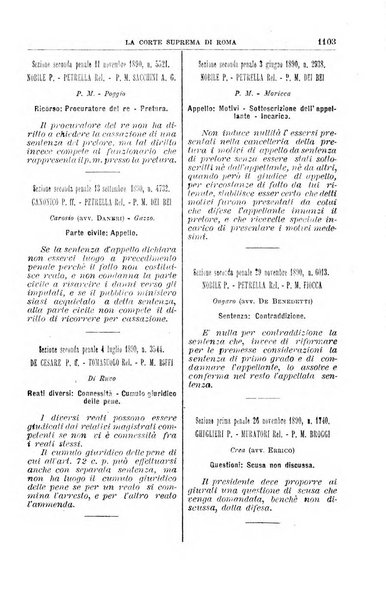 La Corte suprema di Roma raccolta periodica delle sentenze della Corte di cassazione di Roma