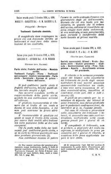 La Corte suprema di Roma raccolta periodica delle sentenze della Corte di cassazione di Roma