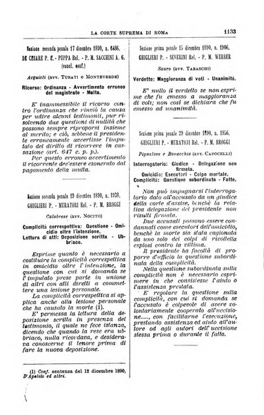 La Corte suprema di Roma raccolta periodica delle sentenze della Corte di cassazione di Roma