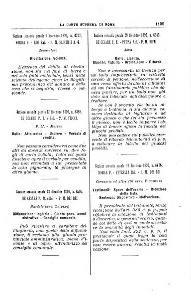 La Corte suprema di Roma raccolta periodica delle sentenze della Corte di cassazione di Roma