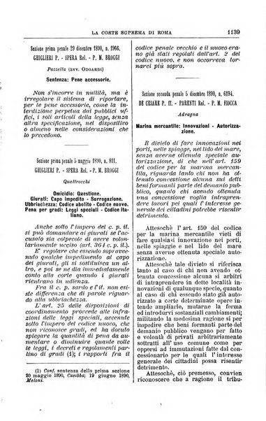 La Corte suprema di Roma raccolta periodica delle sentenze della Corte di cassazione di Roma