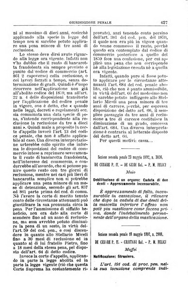 La Corte suprema di Roma raccolta periodica delle sentenze della Corte di cassazione di Roma