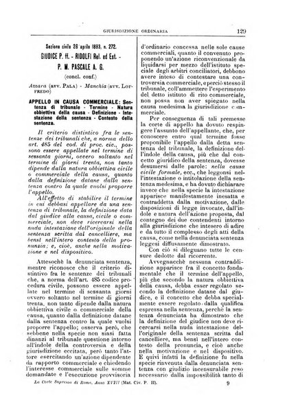 La Corte suprema di Roma raccolta periodica delle sentenze della Corte di cassazione di Roma