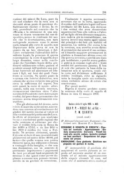 La Corte suprema di Roma raccolta periodica delle sentenze della Corte di cassazione di Roma