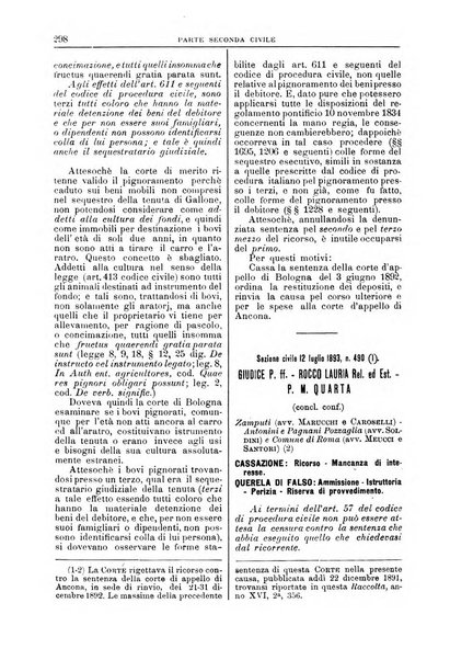 La Corte suprema di Roma raccolta periodica delle sentenze della Corte di cassazione di Roma