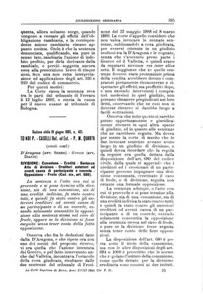 La Corte suprema di Roma raccolta periodica delle sentenze della Corte di cassazione di Roma