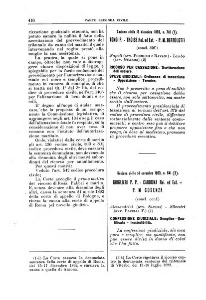 La Corte suprema di Roma raccolta periodica delle sentenze della Corte di cassazione di Roma