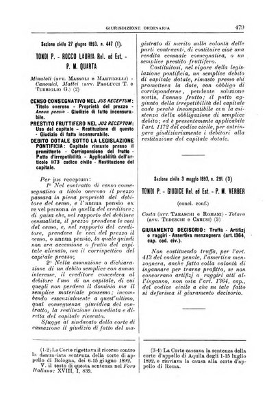 La Corte suprema di Roma raccolta periodica delle sentenze della Corte di cassazione di Roma