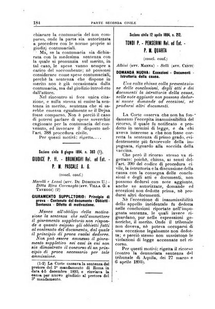 La Corte suprema di Roma raccolta periodica delle sentenze della Corte di cassazione di Roma