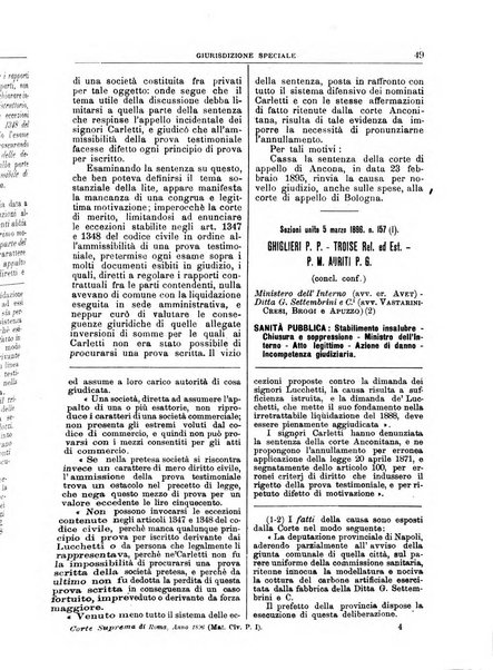 La Corte suprema di Roma raccolta periodica delle sentenze della Corte di cassazione di Roma