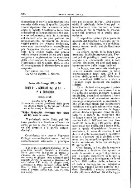 La Corte suprema di Roma raccolta periodica delle sentenze della Corte di cassazione di Roma