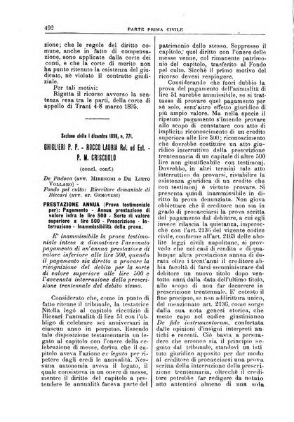 La Corte suprema di Roma raccolta periodica delle sentenze della Corte di cassazione di Roma