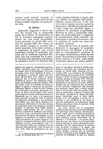 La Corte suprema di Roma raccolta periodica delle sentenze della Corte di cassazione di Roma