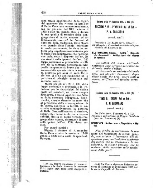 La Corte suprema di Roma raccolta periodica delle sentenze della Corte di cassazione di Roma