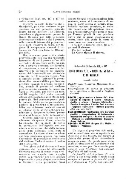 La Corte suprema di Roma raccolta periodica delle sentenze della Corte di cassazione di Roma