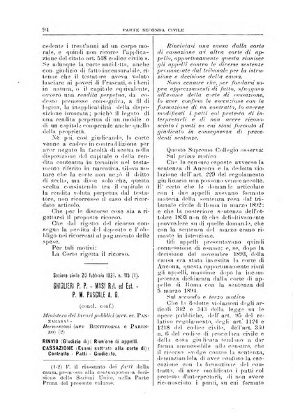 La Corte suprema di Roma raccolta periodica delle sentenze della Corte di cassazione di Roma