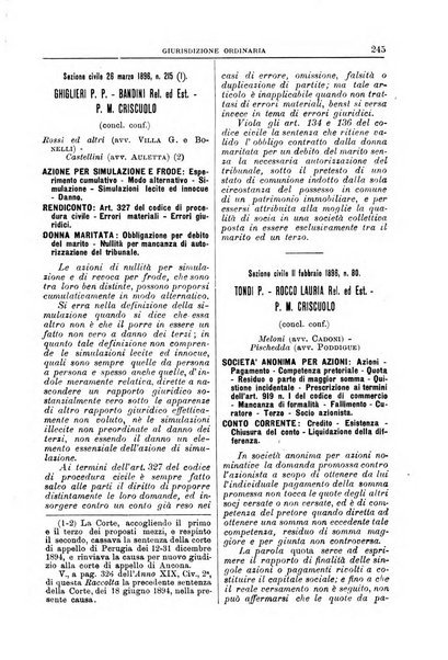 La Corte suprema di Roma raccolta periodica delle sentenze della Corte di cassazione di Roma