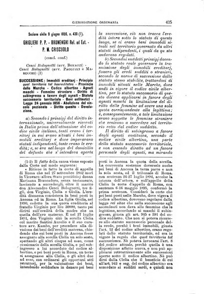 La Corte suprema di Roma raccolta periodica delle sentenze della Corte di cassazione di Roma