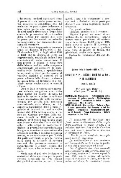 La Corte suprema di Roma raccolta periodica delle sentenze della Corte di cassazione di Roma