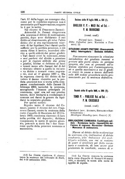 La Corte suprema di Roma raccolta periodica delle sentenze della Corte di cassazione di Roma