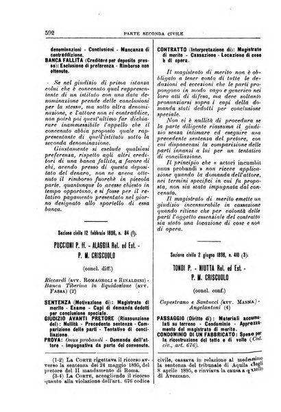 La Corte suprema di Roma raccolta periodica delle sentenze della Corte di cassazione di Roma