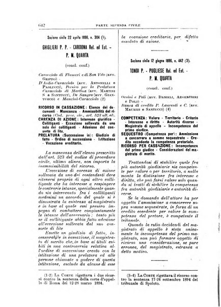 La Corte suprema di Roma raccolta periodica delle sentenze della Corte di cassazione di Roma