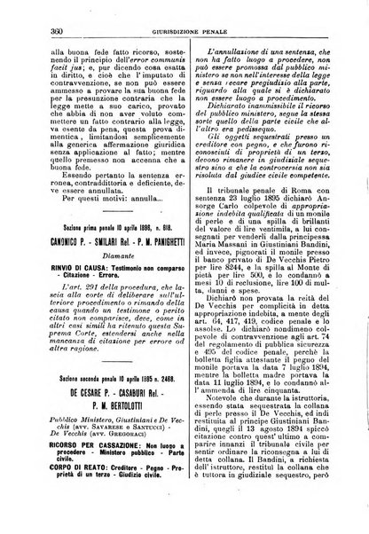 La Corte suprema di Roma raccolta periodica delle sentenze della Corte di cassazione di Roma