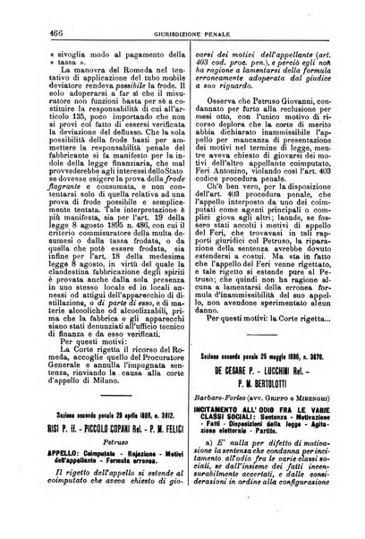 La Corte suprema di Roma raccolta periodica delle sentenze della Corte di cassazione di Roma