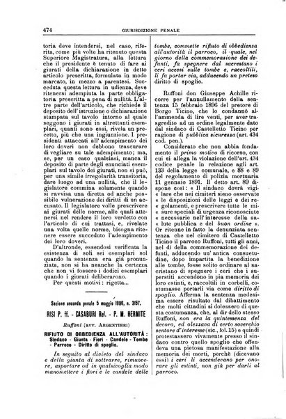 La Corte suprema di Roma raccolta periodica delle sentenze della Corte di cassazione di Roma