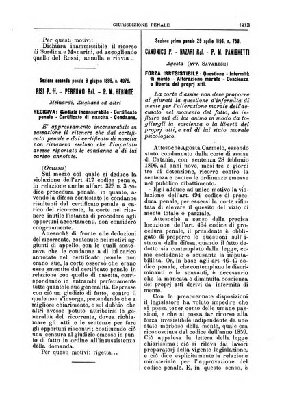 La Corte suprema di Roma raccolta periodica delle sentenze della Corte di cassazione di Roma