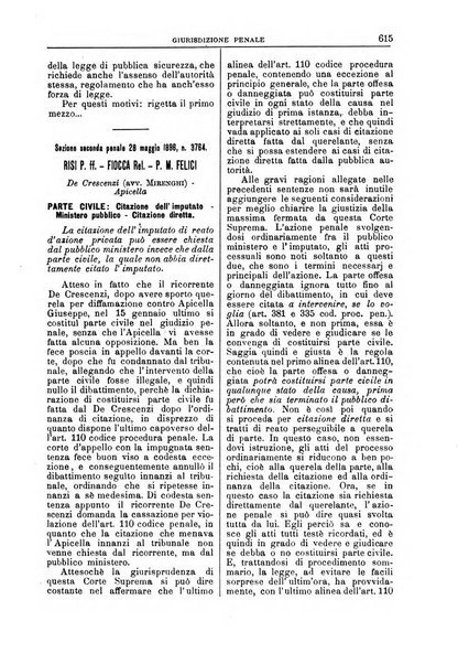 La Corte suprema di Roma raccolta periodica delle sentenze della Corte di cassazione di Roma