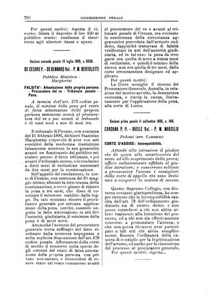 La Corte suprema di Roma raccolta periodica delle sentenze della Corte di cassazione di Roma