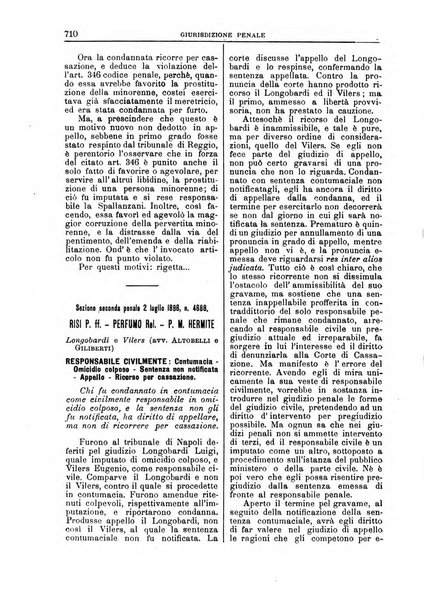 La Corte suprema di Roma raccolta periodica delle sentenze della Corte di cassazione di Roma