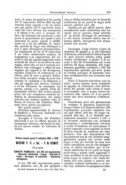 La Corte suprema di Roma raccolta periodica delle sentenze della Corte di cassazione di Roma