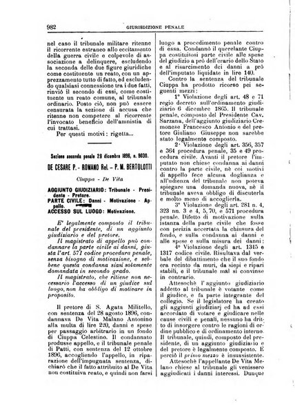 La Corte suprema di Roma raccolta periodica delle sentenze della Corte di cassazione di Roma