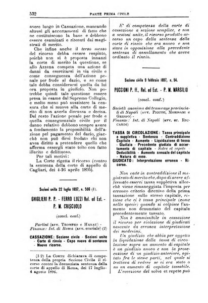 La Corte suprema di Roma raccolta periodica delle sentenze della Corte di cassazione di Roma