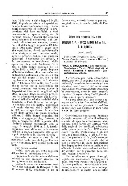 La Corte suprema di Roma raccolta periodica delle sentenze della Corte di cassazione di Roma