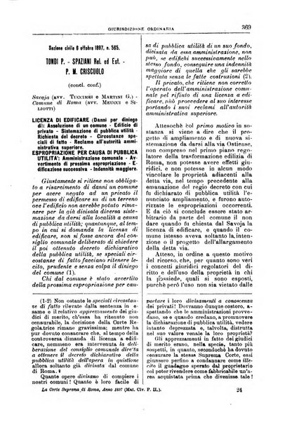 La Corte suprema di Roma raccolta periodica delle sentenze della Corte di cassazione di Roma