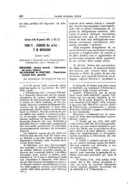 La Corte suprema di Roma raccolta periodica delle sentenze della Corte di cassazione di Roma