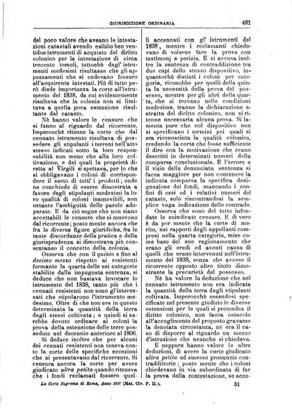 La Corte suprema di Roma raccolta periodica delle sentenze della Corte di cassazione di Roma