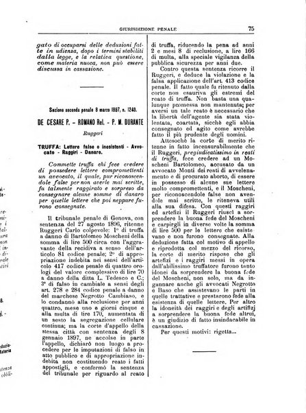 La Corte suprema di Roma raccolta periodica delle sentenze della Corte di cassazione di Roma